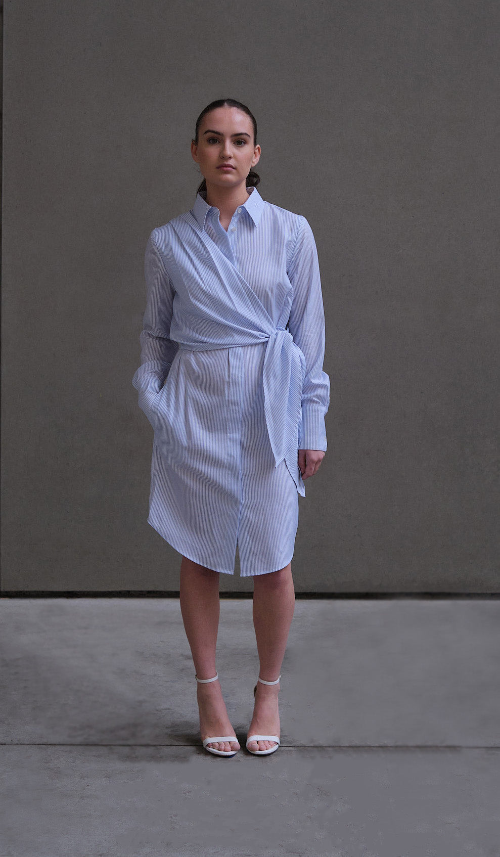 VESTIDO Shirtdress with Removable Sleeves