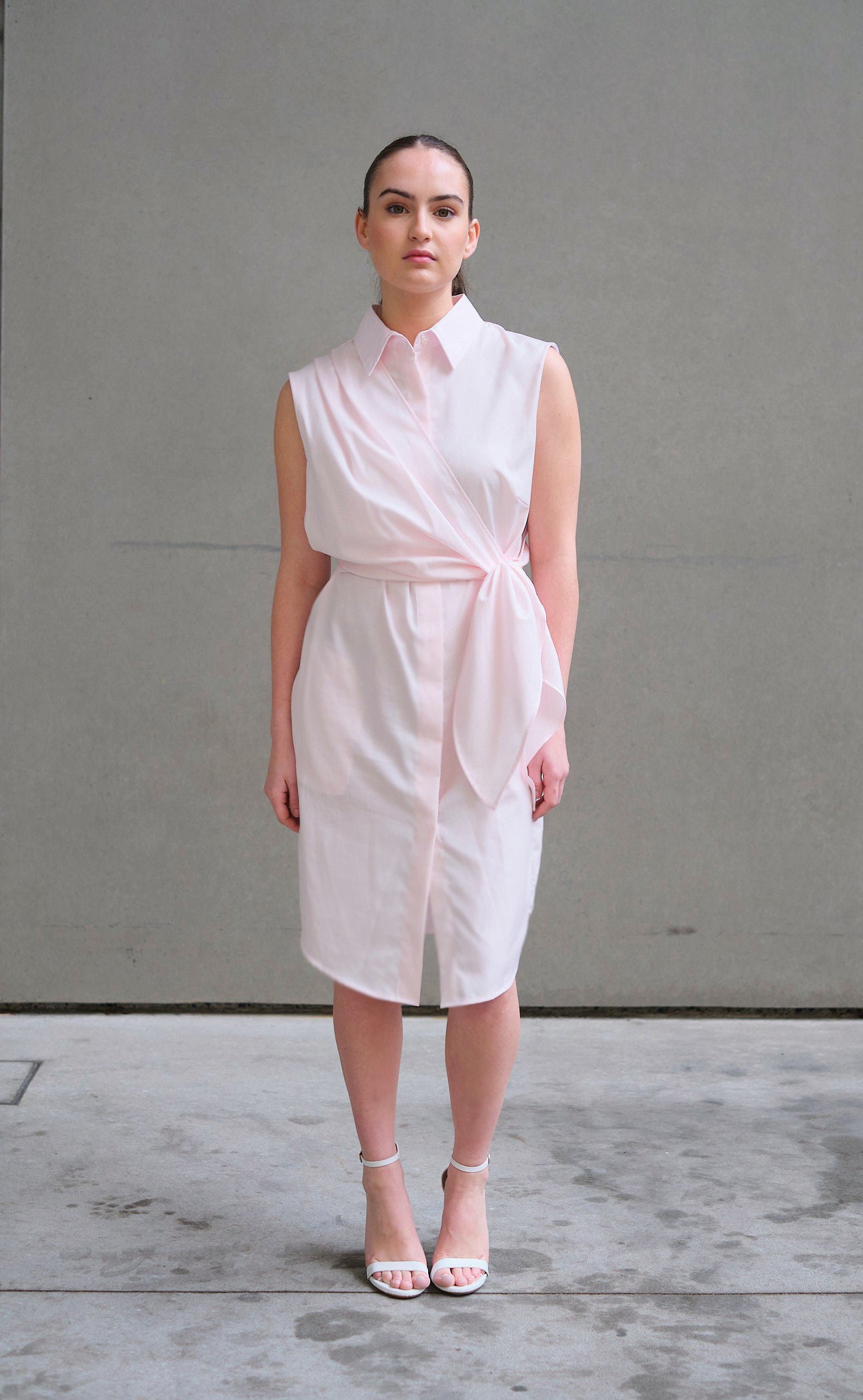 VESTIDO Shirtdress with Removable Sleeves