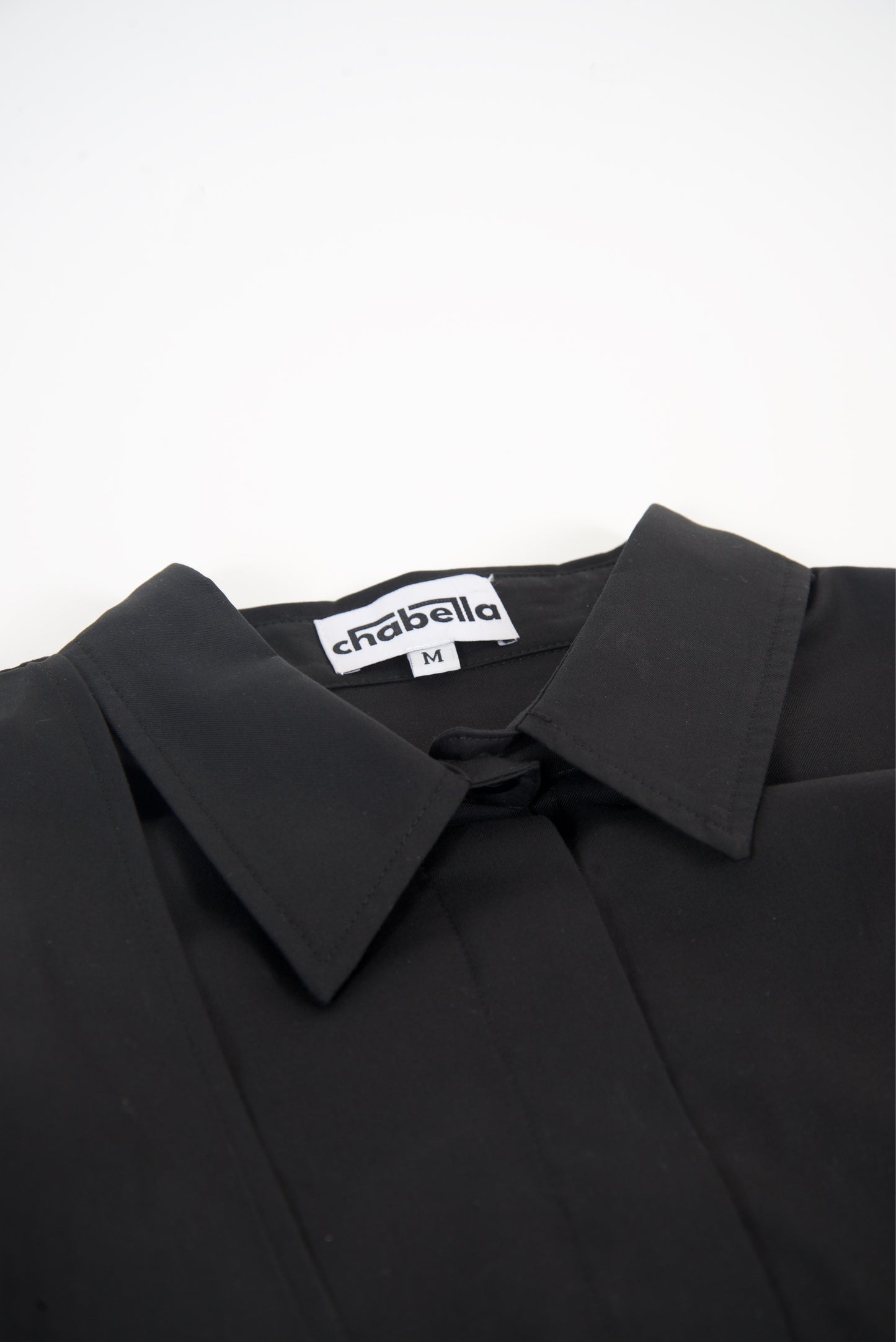 VESTIDO Black Shirtdress with Removable Sleeves